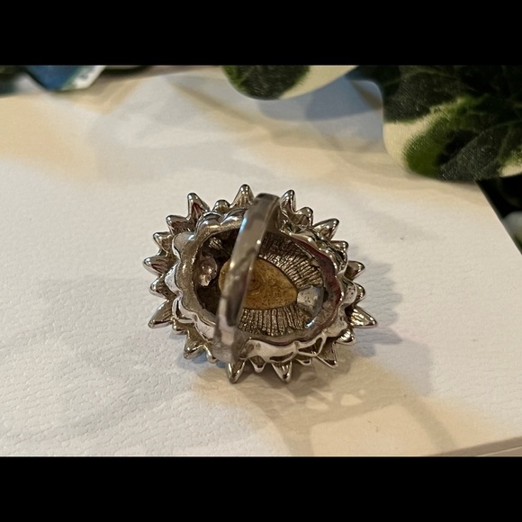 FASHION JEWELRY-VINTAGE silver ring with diamonds imitation - Picture 4 of 8